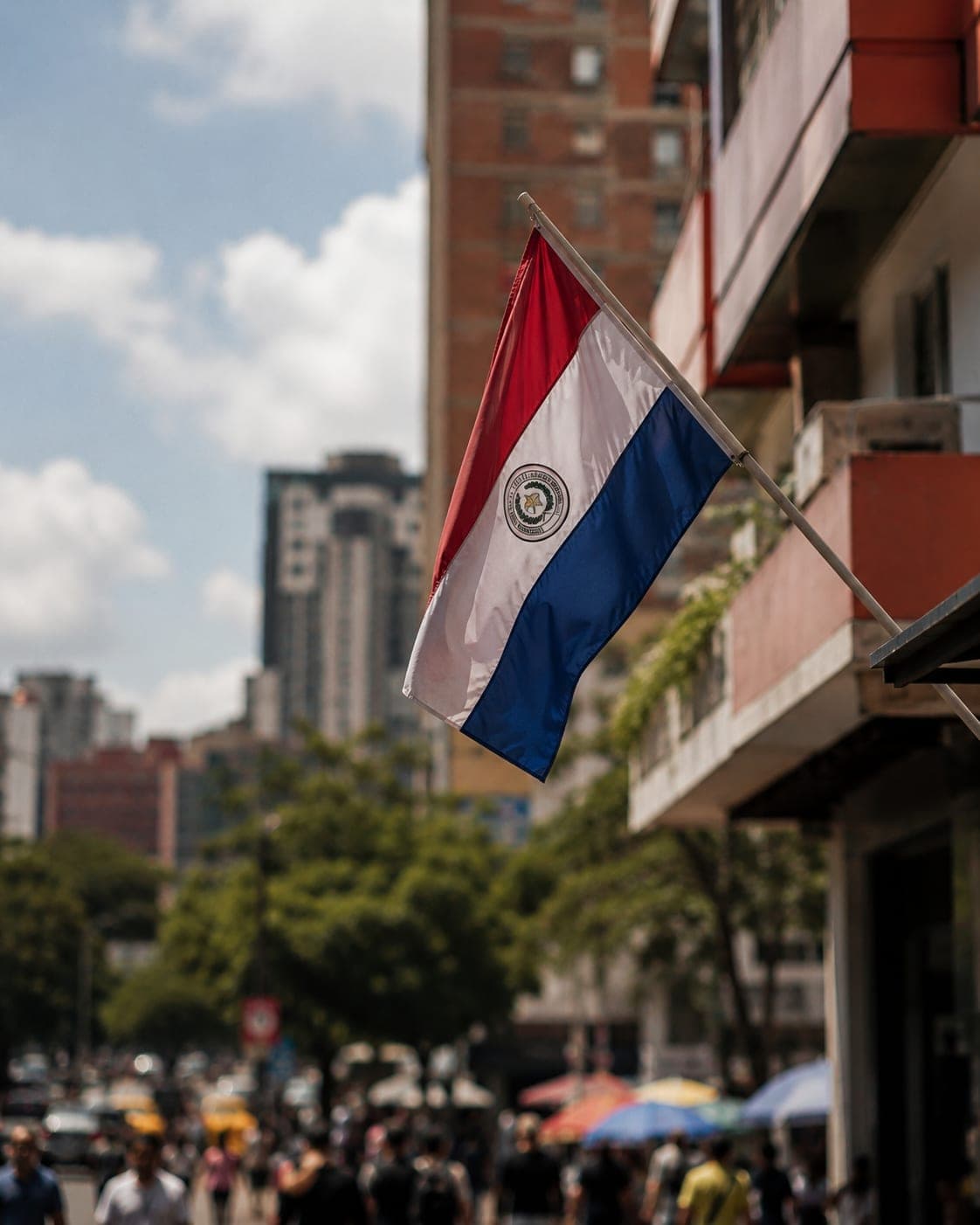 Bandeira do Paraguai em Ciudad del Este